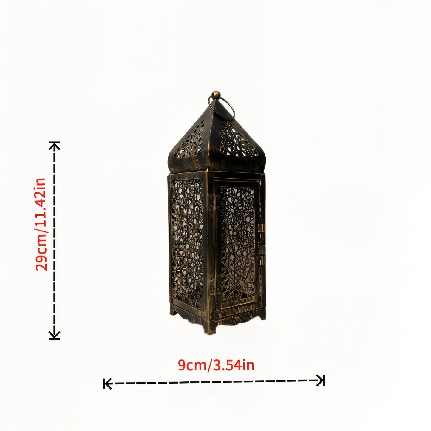 Ornate Metal Candle Holder with Floral Design