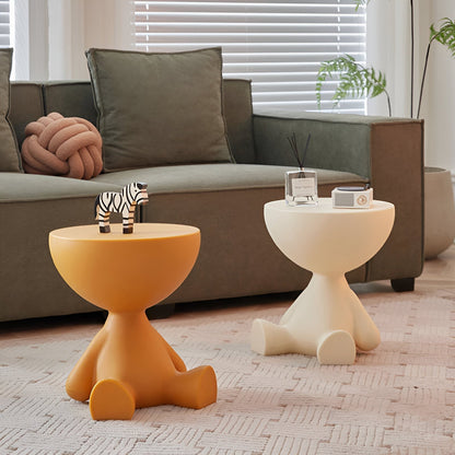 Elegant Round Wood Coffee Table for Living Room - Fesara