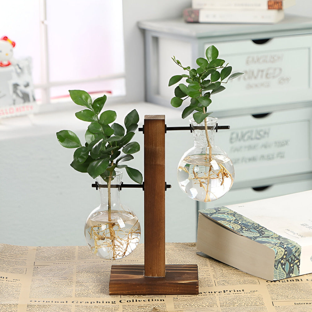 Natural Wood Indoor Herb Planter