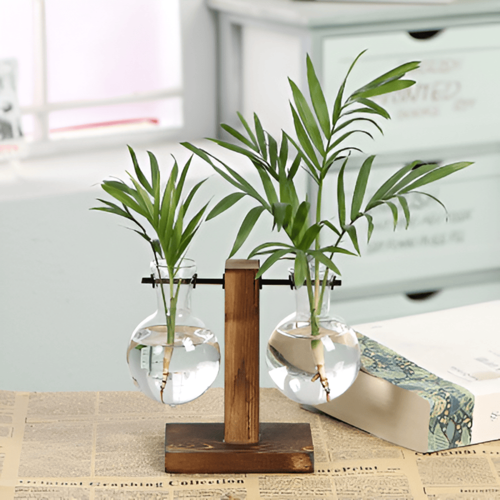 Natural Wood Indoor Herb Planter