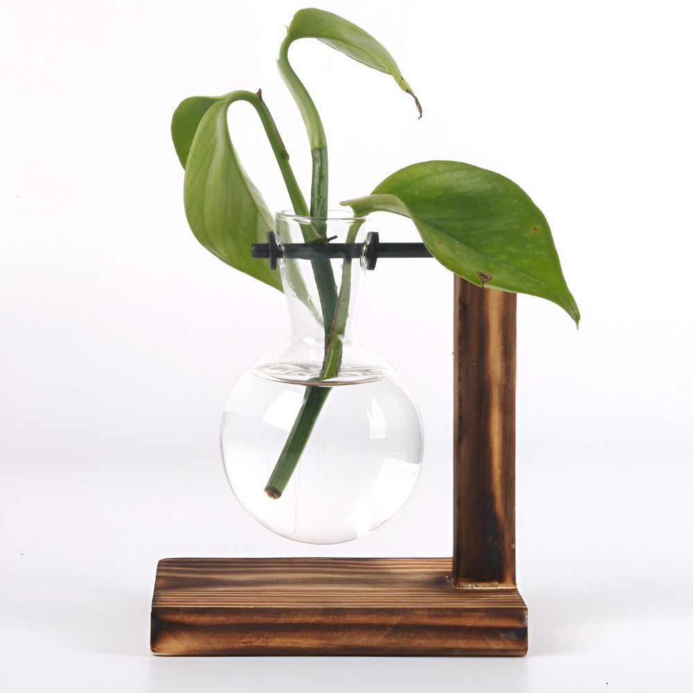 Natural Wood Indoor Herb Planter