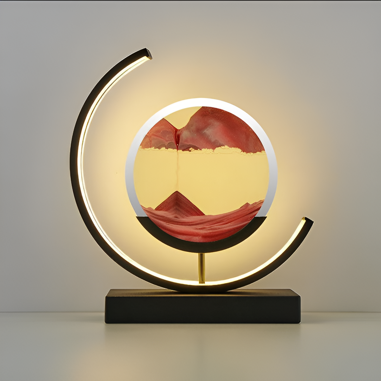 Warm Beige Table Lamp with Adjustable Dimmer