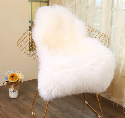 Plush Faux Fur Area Rug - Soft Synthetic Sheepskin Mat - Fesara