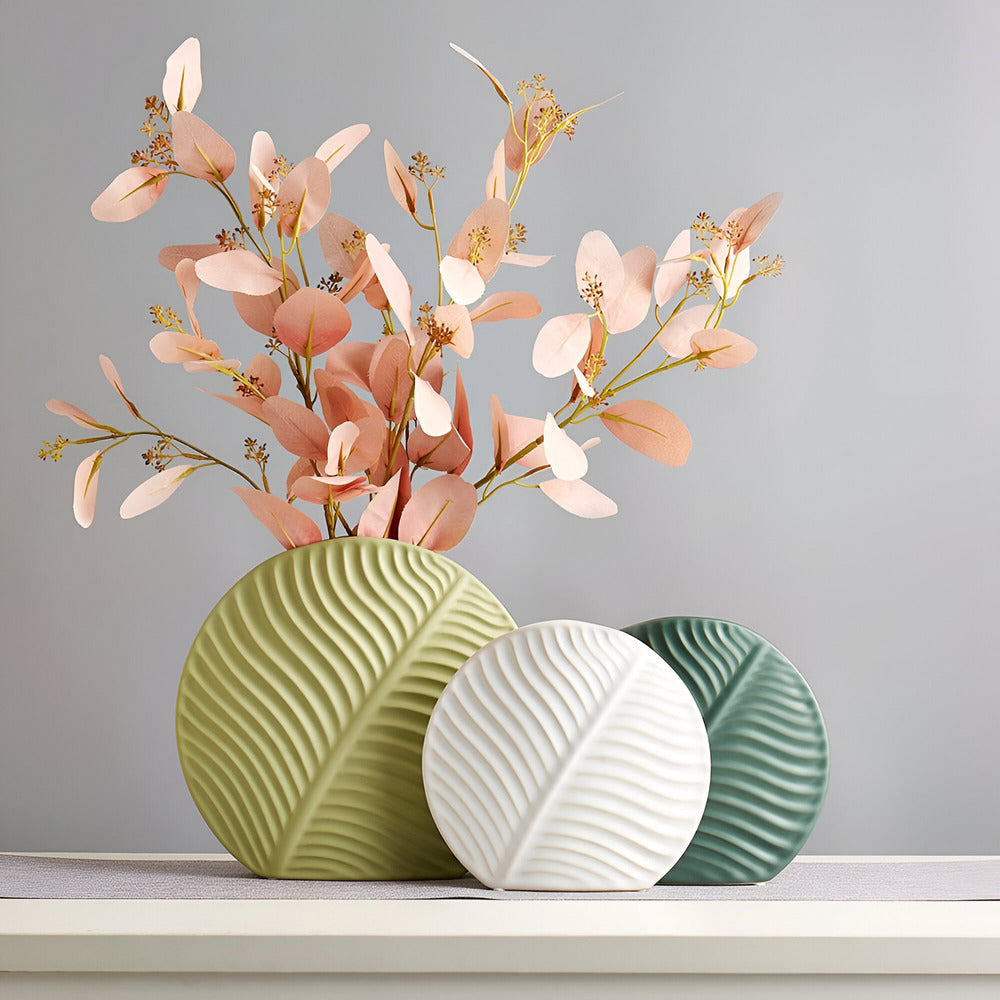 Simple White Ceramic Vase Modern Home Decoration
