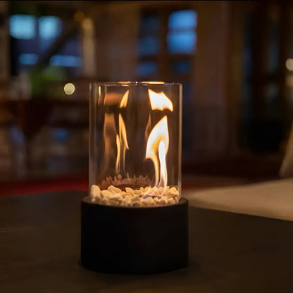 Modern Metal Table Lamp with Black Base