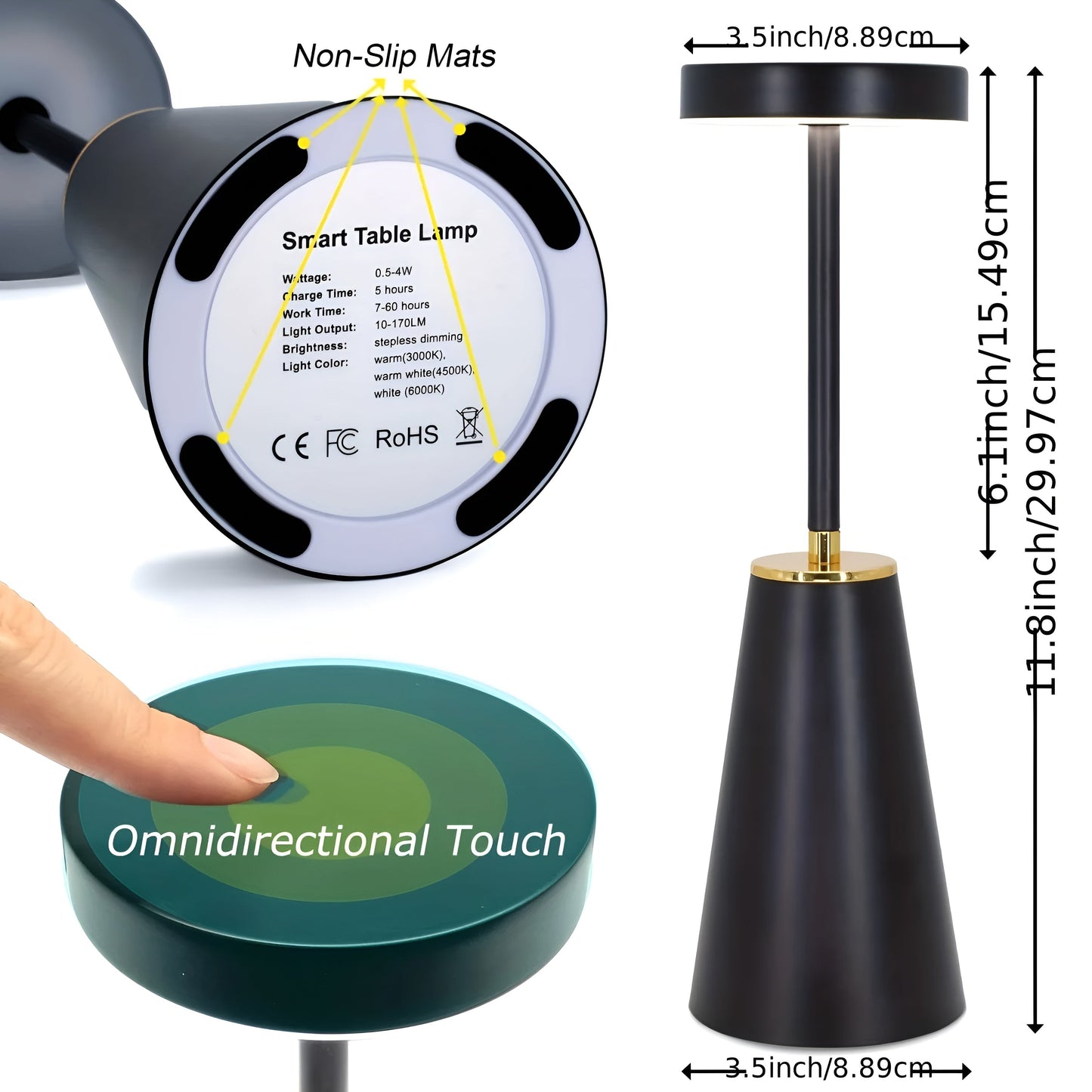 Sleek Wireless Table Lamp for Ambient Lighting