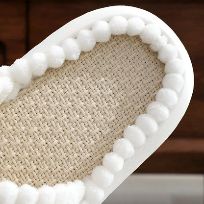 Cozy Faux Fur Slippers with Cross Strap Detail