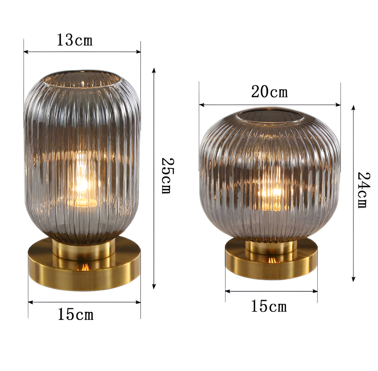 Scandinavian Style Glass Table Light