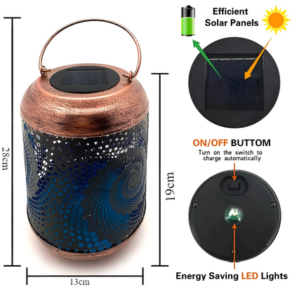 Colorful Outdoor Solar Lamp with Spiral Pattern