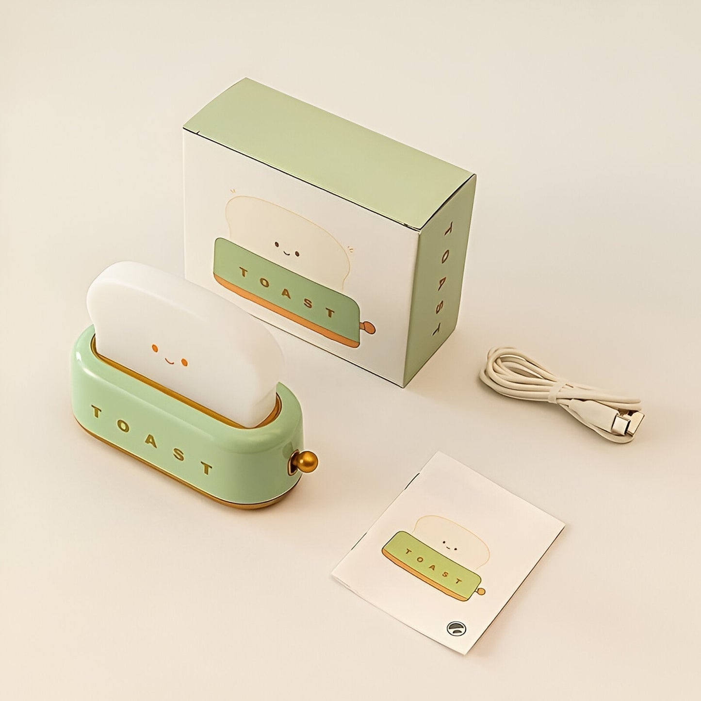 Compact Toaster Table Lamp with Adjustable LED Light