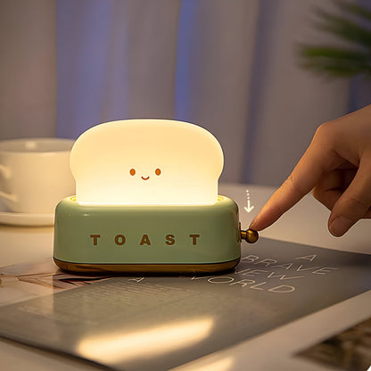 Compact Toaster Table Lamp with Adjustable LED Light