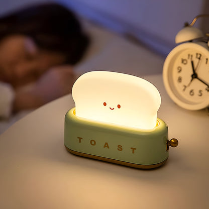 Compact Toaster Table Lamp with Adjustable LED Light