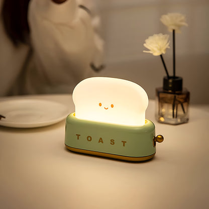 Compact Toaster Table Lamp with Adjustable LED Light