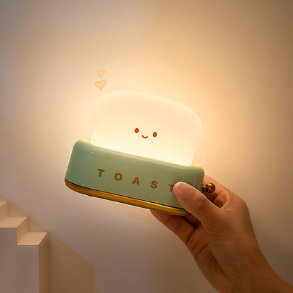 Compact Toaster Table Lamp with Adjustable LED Light