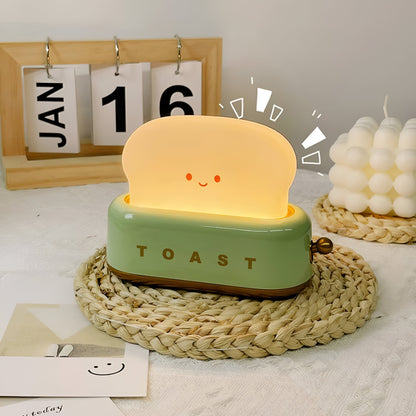 Compact Toaster Table Lamp with Adjustable LED Light