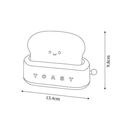 Compact Toaster Table Lamp with Adjustable LED Light