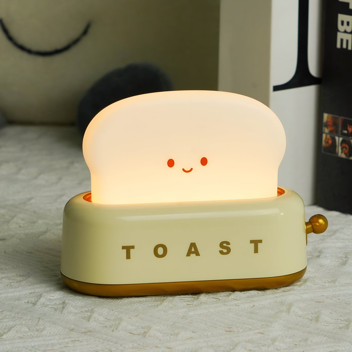 Compact Toaster Table Lamp with Adjustable LED Light