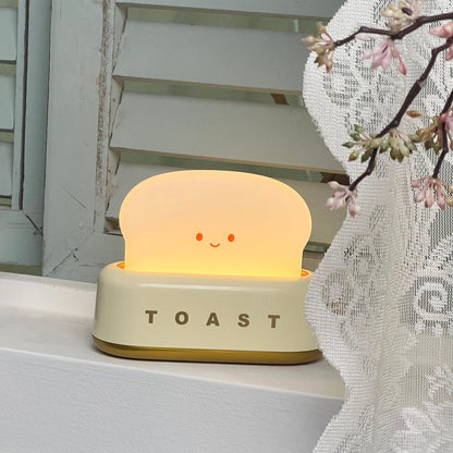 Compact Toaster Table Lamp with Adjustable LED Light