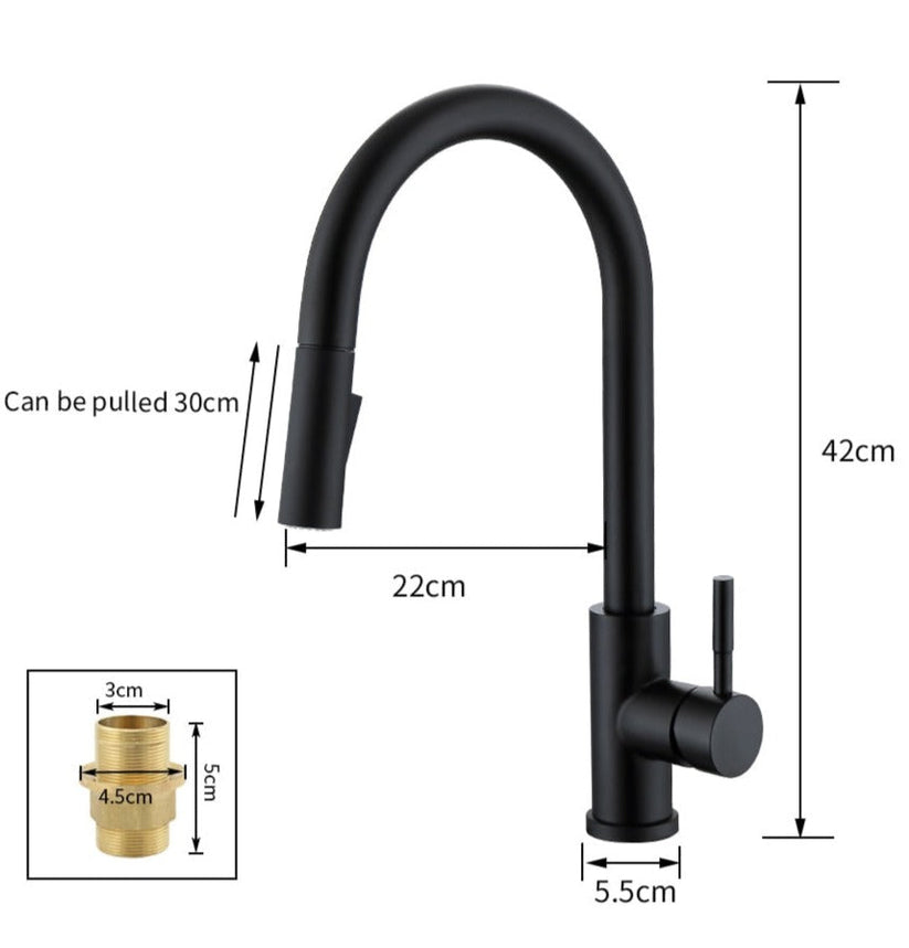 Automatic Sensor Kitchen Faucet with Flexible Sprout