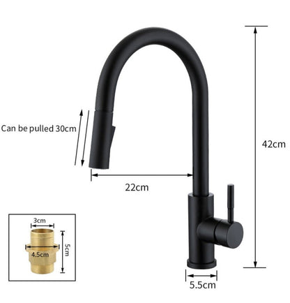 Automatic Sensor Kitchen Faucet with Flexible Sprout