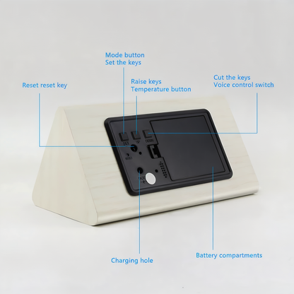 Compact Digital Plastic Alarm Clock