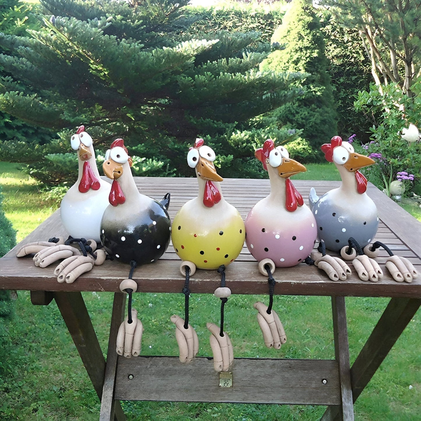 Colorful Large Rooster Garden Statue