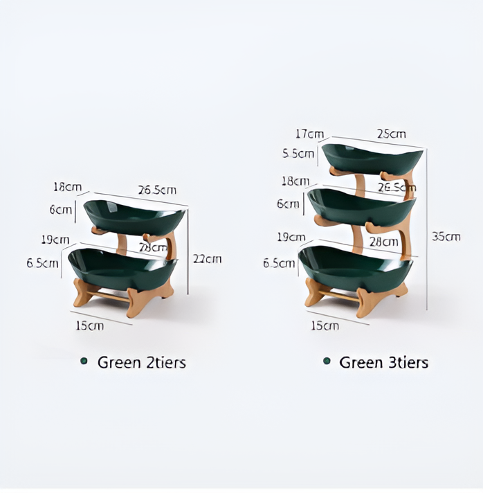 Natural Wooden Multi-Tier Fruit Stand