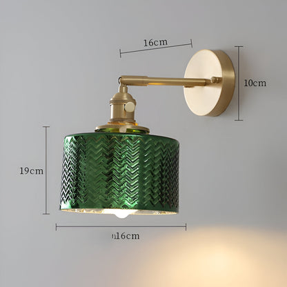 Modern LED Glass Wall Light with Adjustable Arm