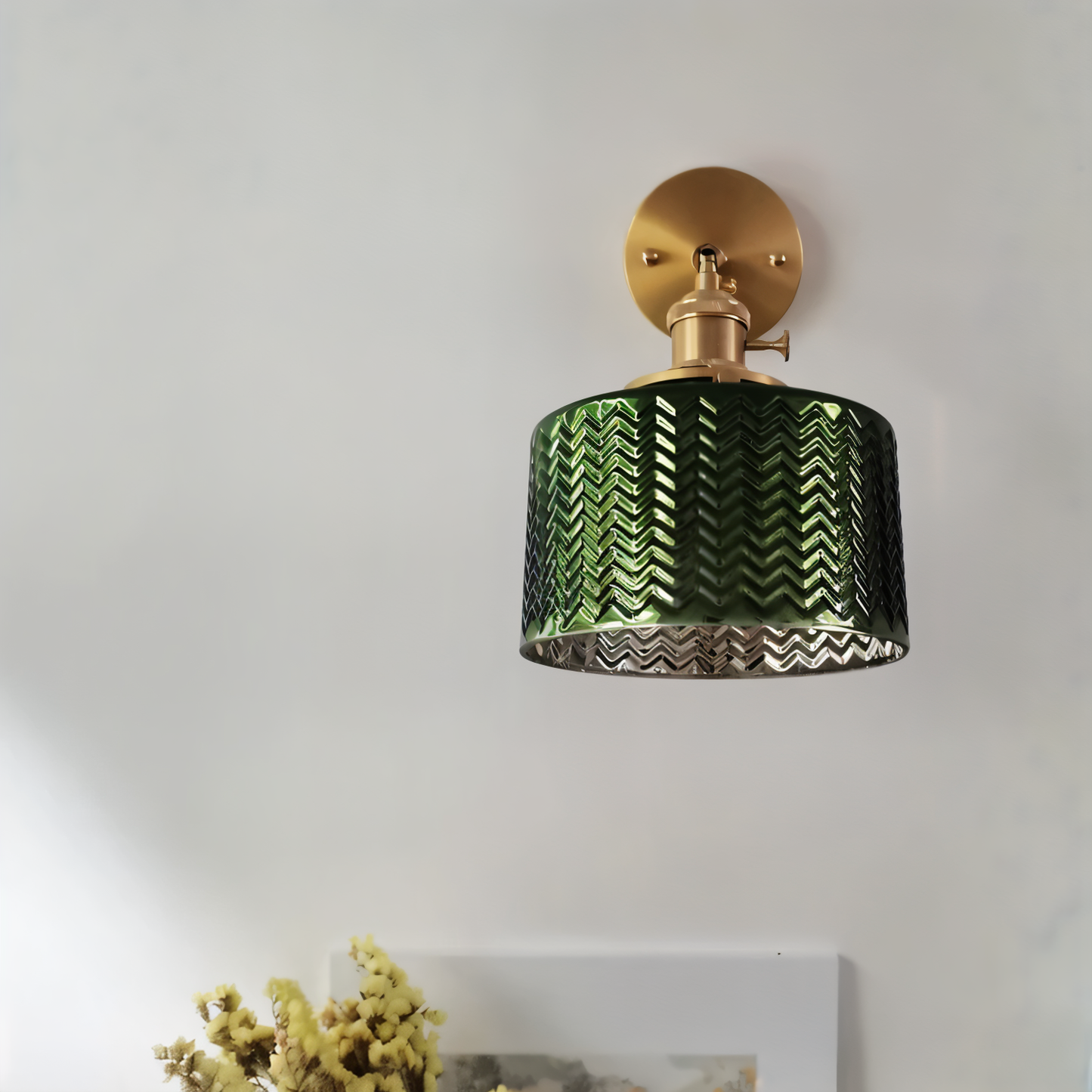 Modern LED Glass Wall Light with Adjustable Arm