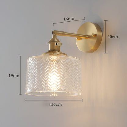Modern LED Glass Wall Light with Adjustable Arm
