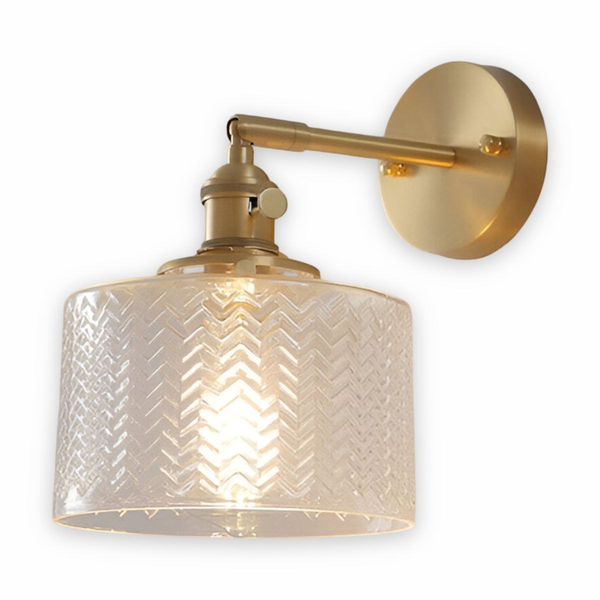 Modern LED Glass Wall Light with Adjustable Arm