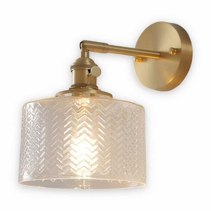 Modern LED Glass Wall Light with Adjustable Arm