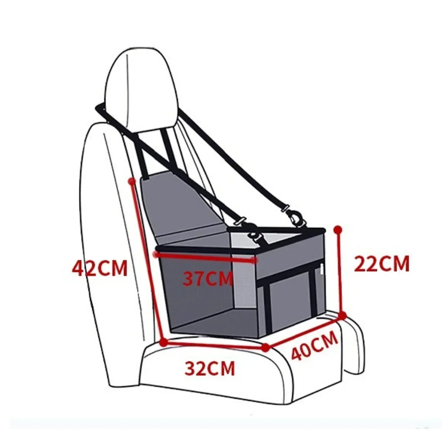 Portable Pet Booster Seat - Waterproof and Secure