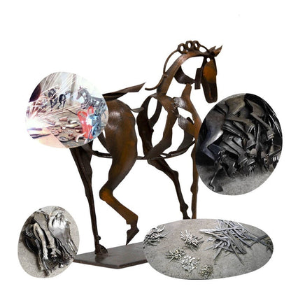 Unique Iron Horse Figurine Decoration