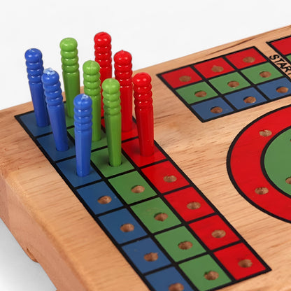Traditional Wooden Cribbage Board Game Set