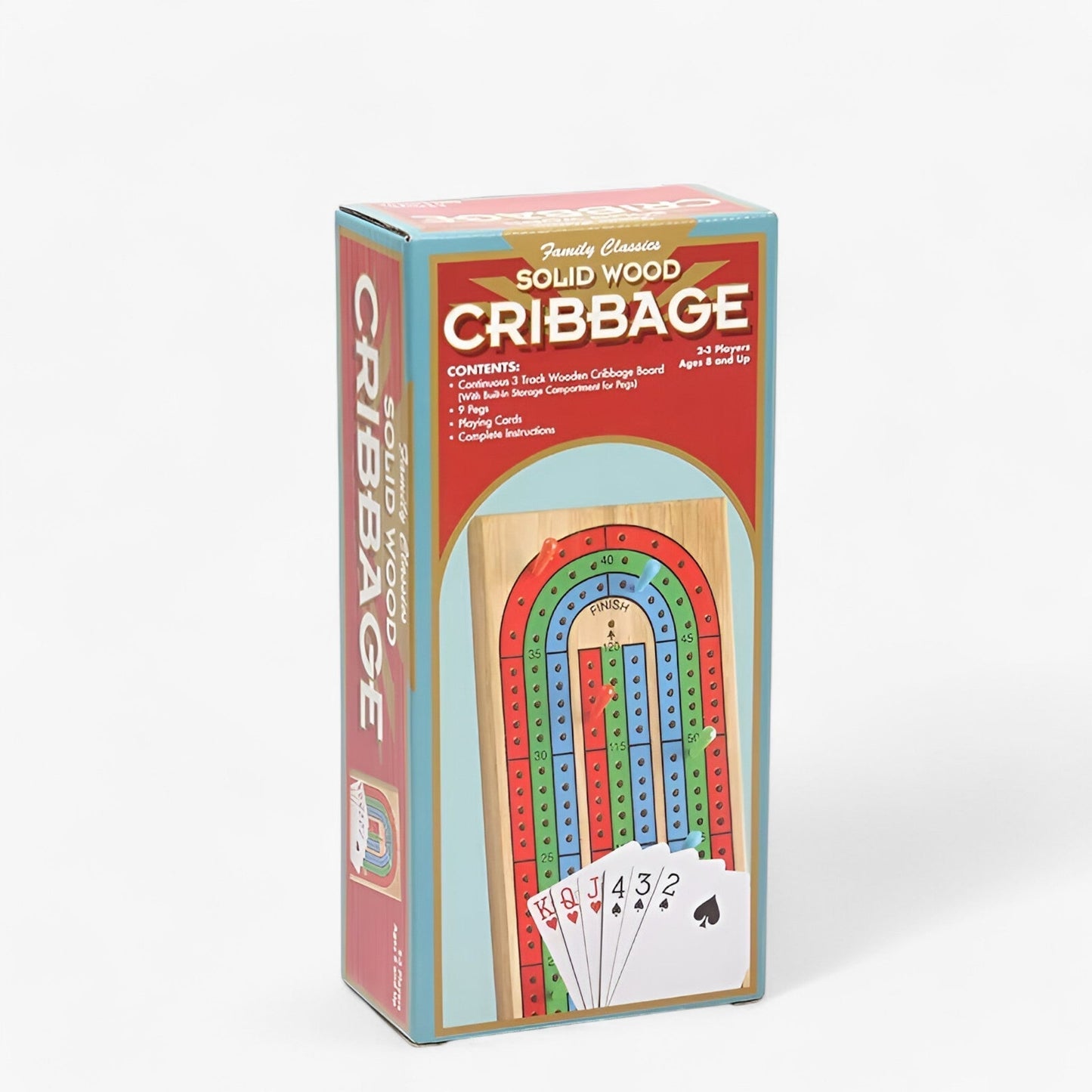 Traditional Wooden Cribbage Board Game Set