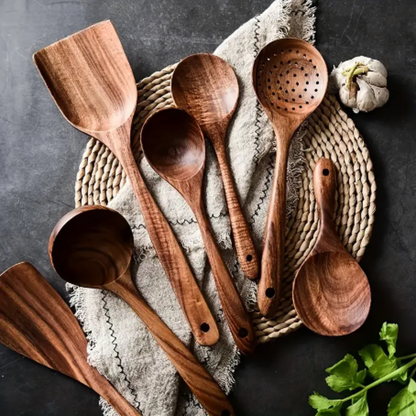 Premium Wood Kitchen Utensil Set - Fesara