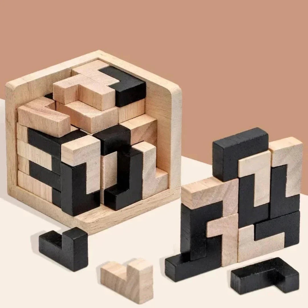 Natural Wood Stacking Game for Kids and Adults