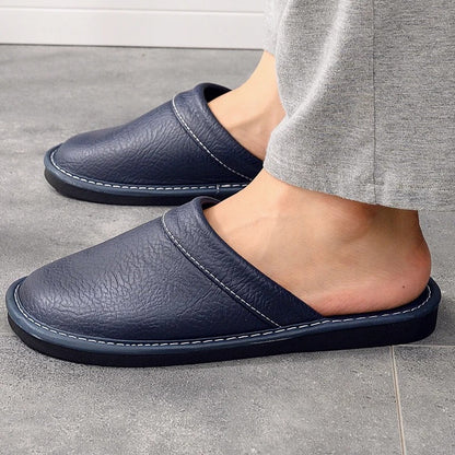 HugoLux | Comfy Elegant Vegan Leather House Slippers for Men and Women 6