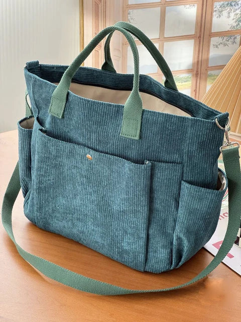 Soft Tan Cotton Tote Bag with Adjustable Shoulder Strap