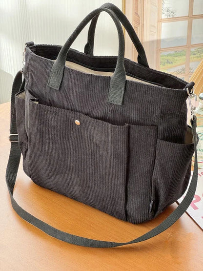 Soft Tan Cotton Tote Bag with Adjustable Shoulder Strap