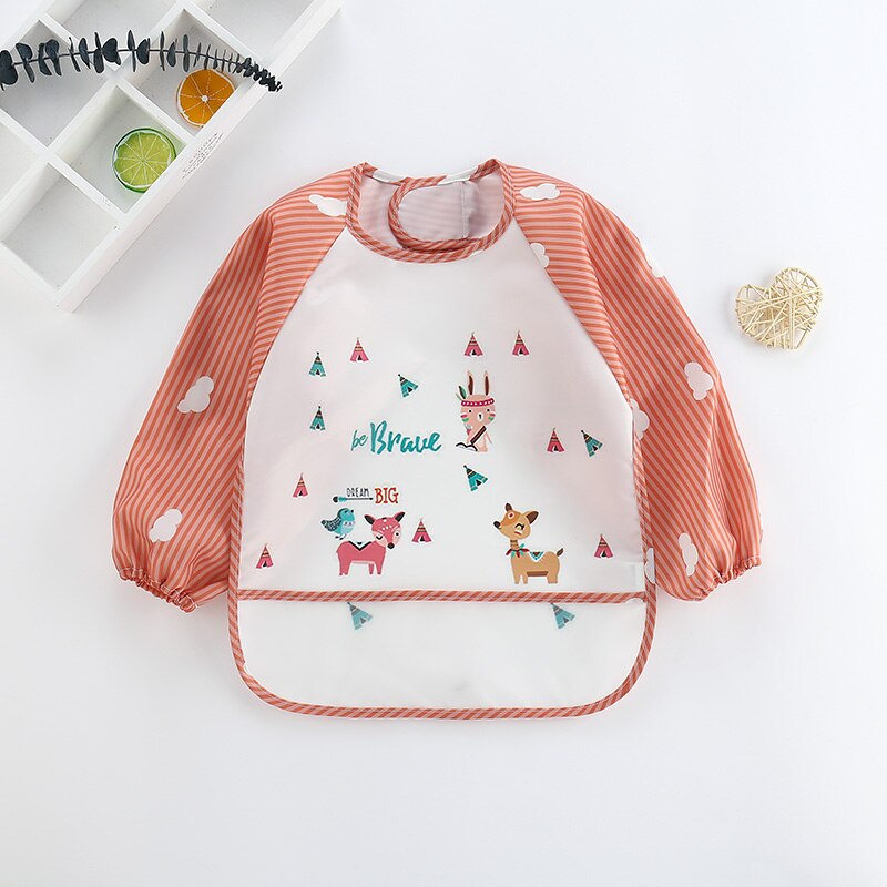 Protective Baby Long Sleeve Waterproof Bib Apron