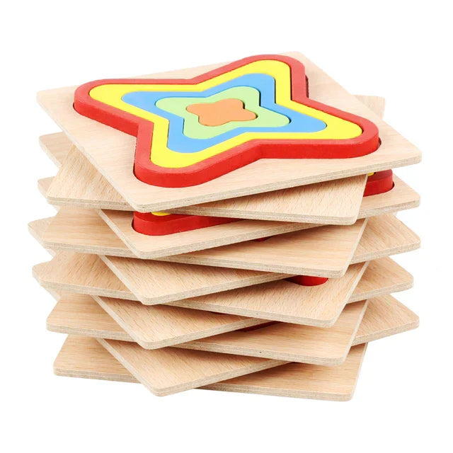Fun Wooden Shape Puzzle Toy