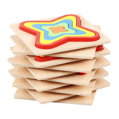 Fun Wooden Shape Puzzle Toy