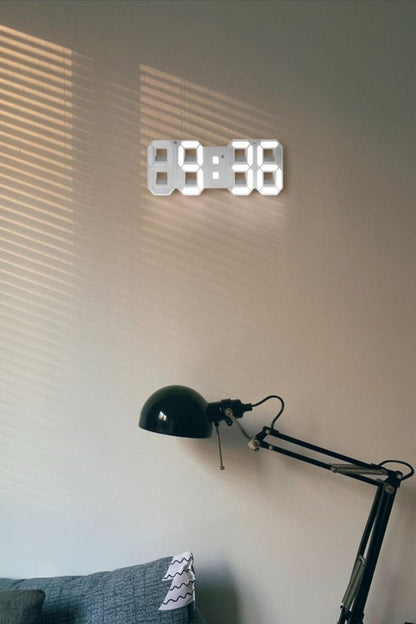 Stylish 3D LED Wall Clock with Dimmer