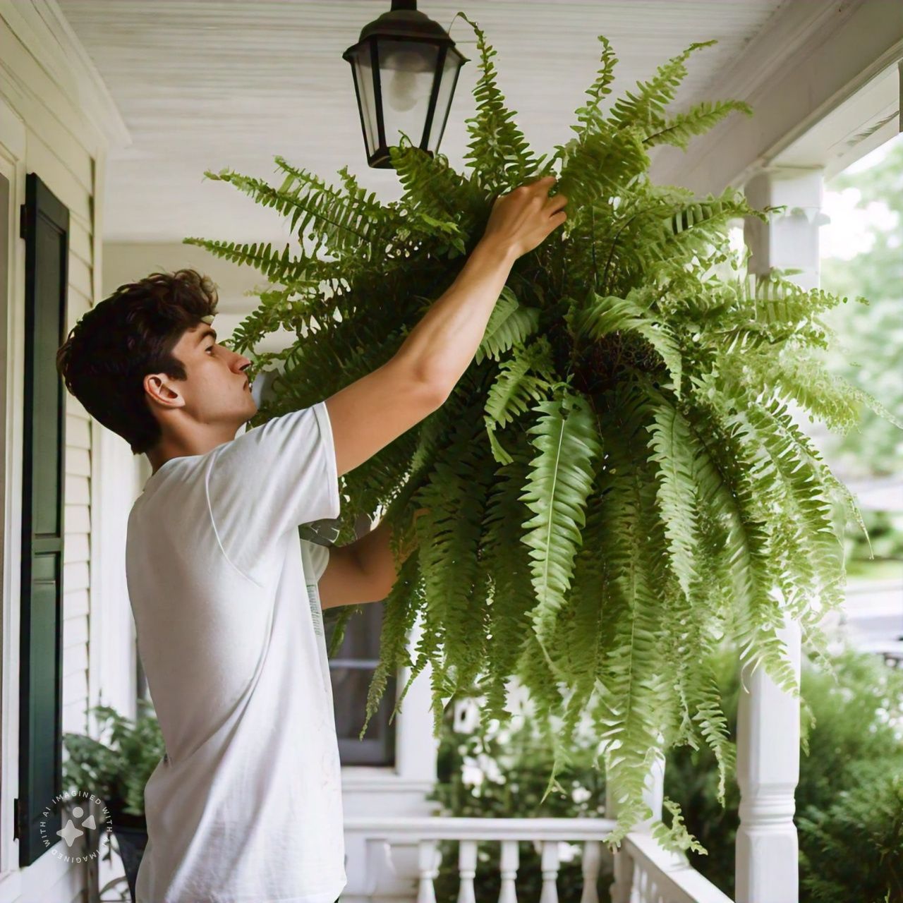 Durable Outdoor Artificial Boston Fern Plant - Fesara