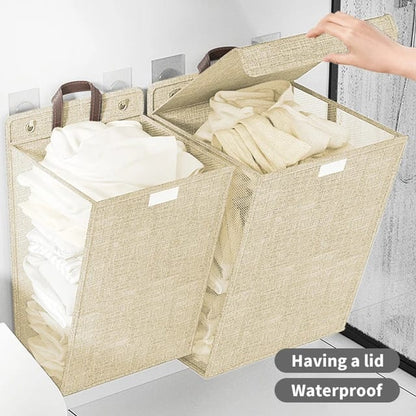 Space-Saving Foldable Wall Laundry Basket