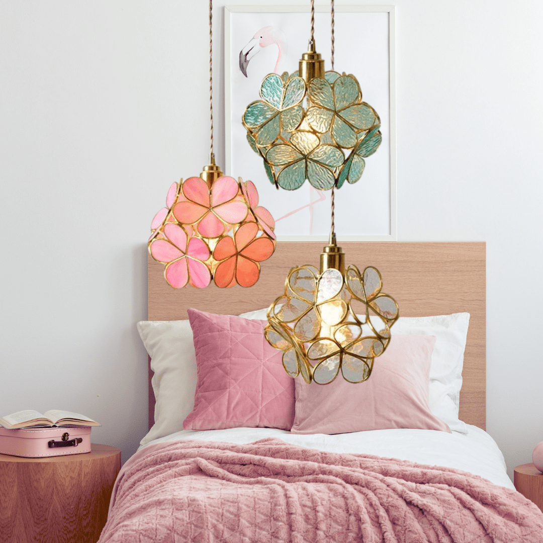 Stylish Floral Glass Hanging Light Fixture