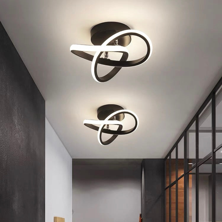 Modern Black LED Ceiling Lamp - Fesara