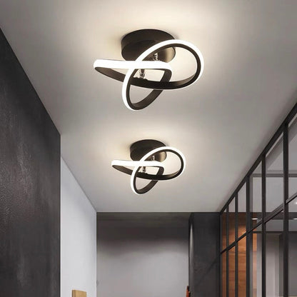 Modern Black LED Ceiling Lamp - Fesara